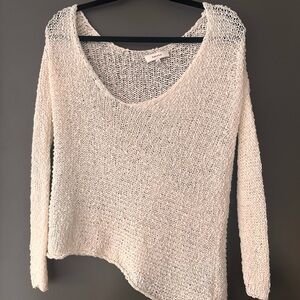 Talula white Sweater Loose Knit Texture